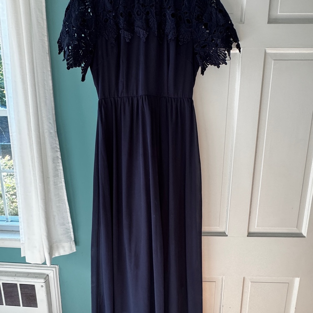 Elegant Navy Maxi Dress